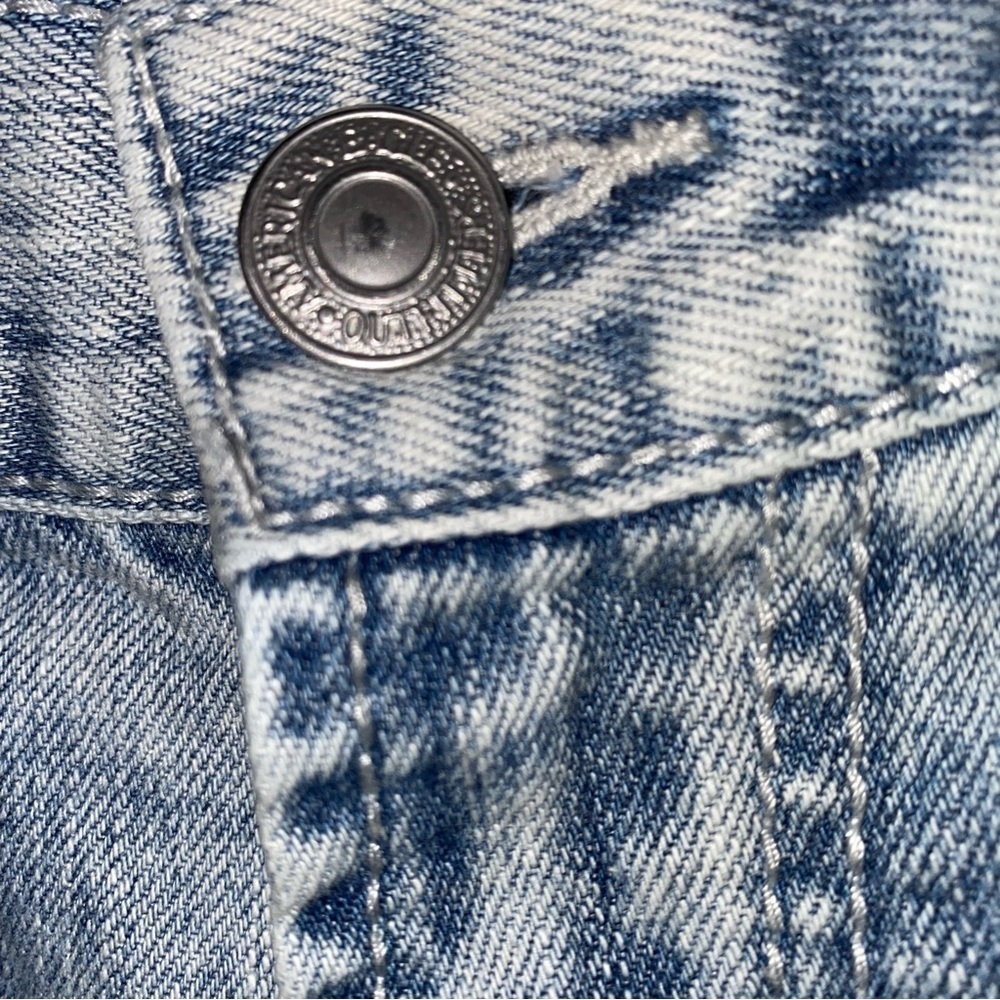 American Eagle Outfitters Acid Wash Straight Leg Denim Jeans Size 34 X 32 - Picture 6 of 8